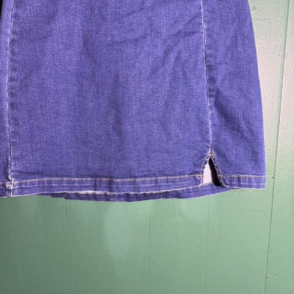 Wild Fable size 6 BLUE denim mini skirt with slit - Picture 3 of 6